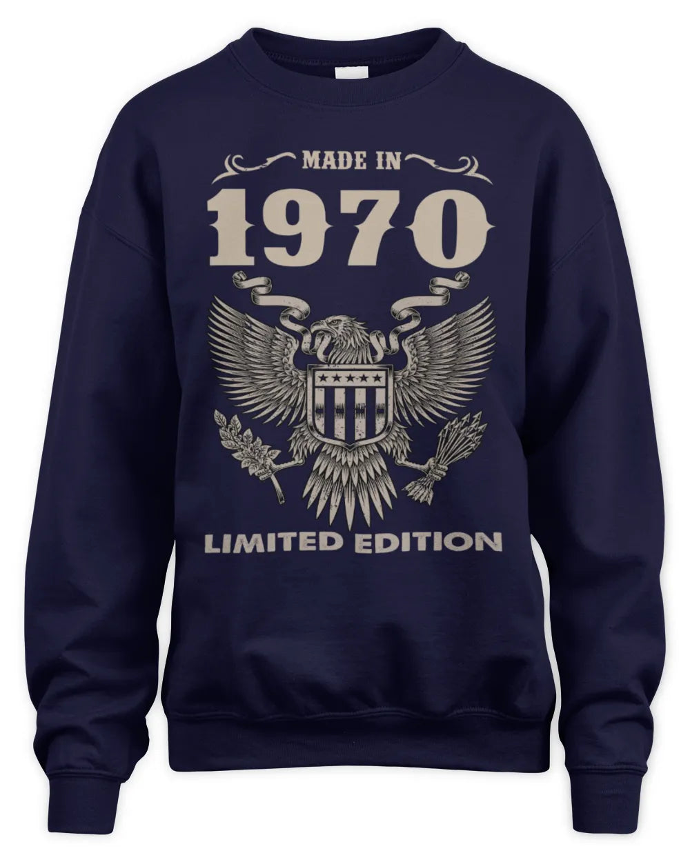 1970 HH89-K2 – Classic Birth Year Limited Edition T-Shirt - Unisex Sweatshirt - Navy