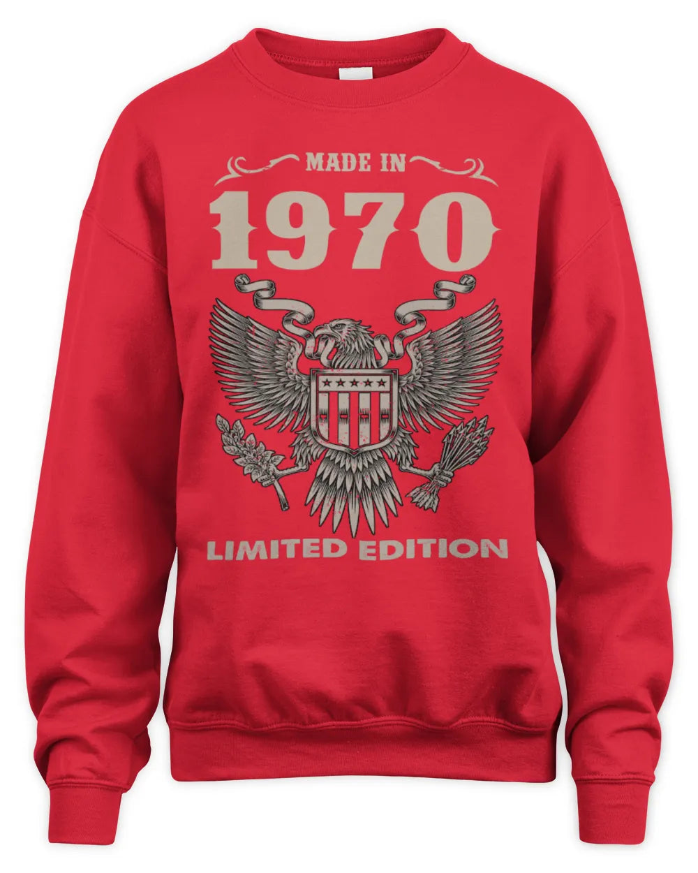 1970 HH89-K2 – Classic Birth Year Limited Edition T-Shirt - Unisex Sweatshirt - Red