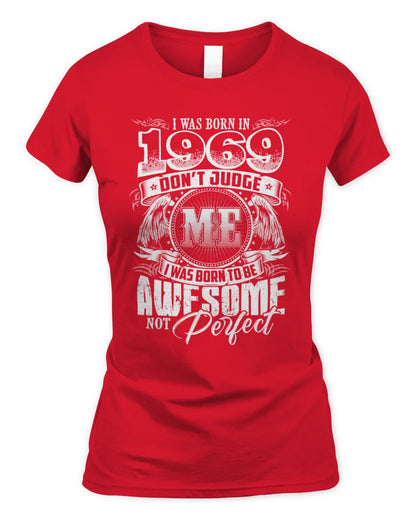 1969 HH89-K2 – Awesome Birth Year Quote T-Shirt - Women's Standard T-Shirt - Red