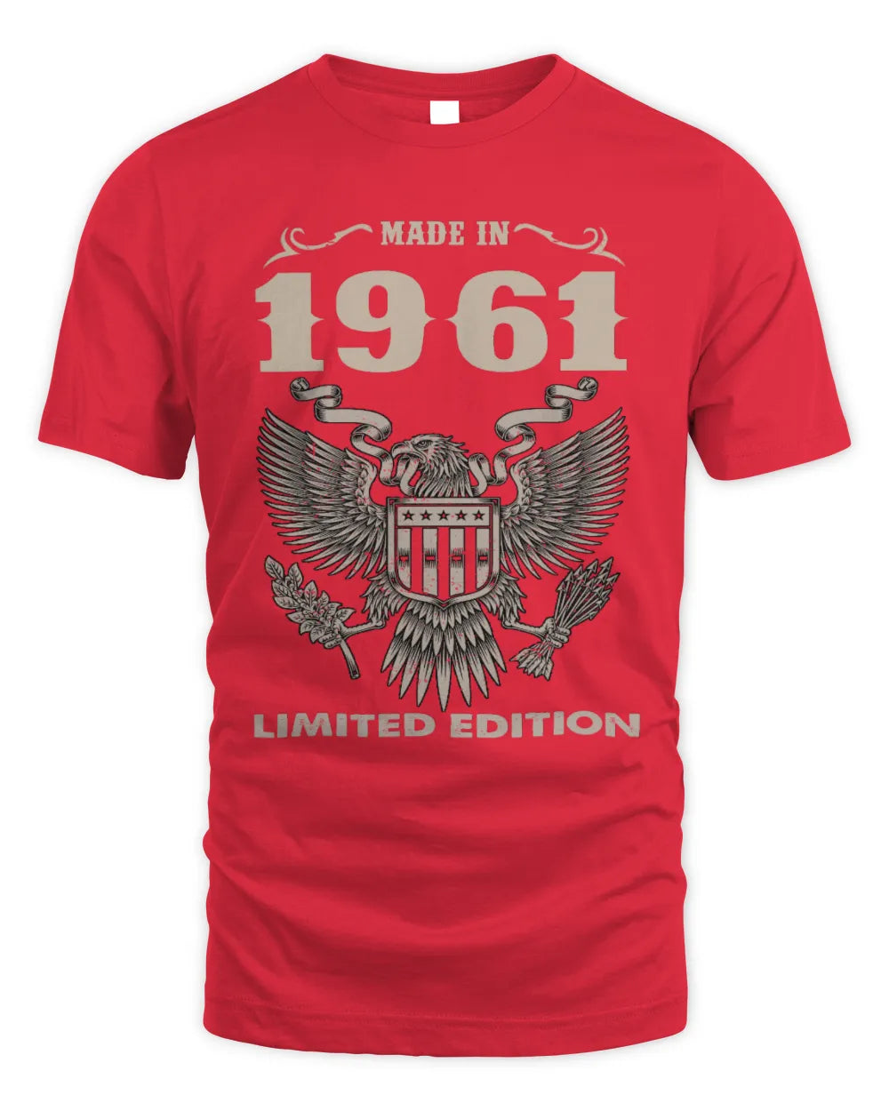 1961 HH89-K2 – Classic Birth Year Limited Edition T-Shirt - Unisex Standard T-Shirt - Red