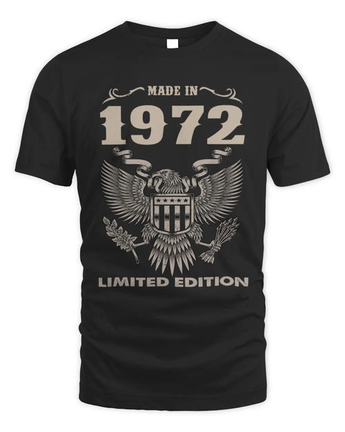 1972 HH89-K2 – Classic Birth Year Limited Edition T-Shirt - Unisex Standard T-Shirt - Black