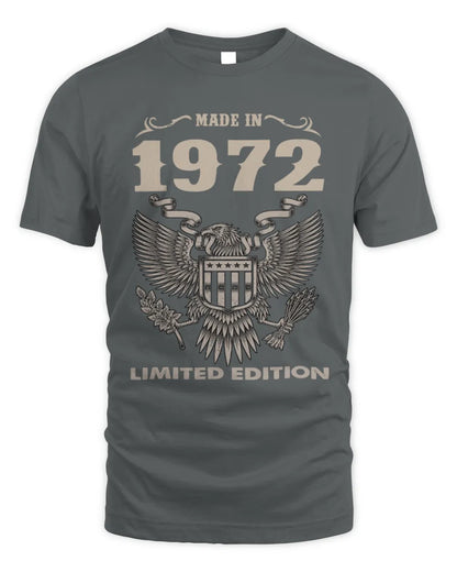 1972 HH89-K2 – Classic Birth Year Limited Edition T-Shirt - Unisex Standard T-Shirt - Charcoal
