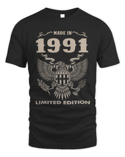 1991 HH89-K2 – Classic Birth Year Limited Edition T-Shirt - Unisex Standard T-Shirt - Black