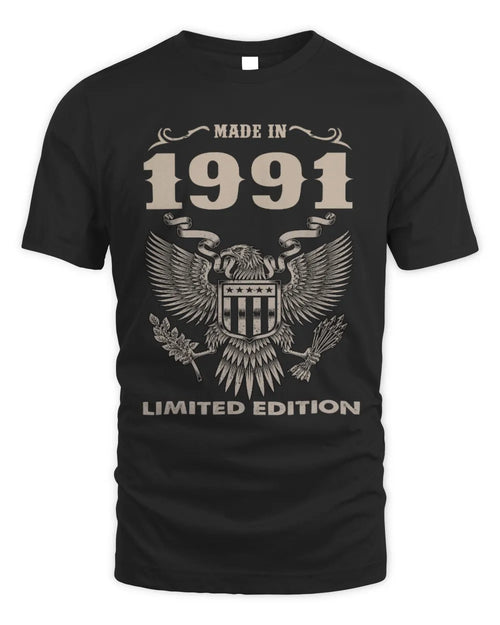 1991 HH89-K2 – Classic Birth Year Limited Edition T-Shirt - Unisex Standard T-Shirt - Black