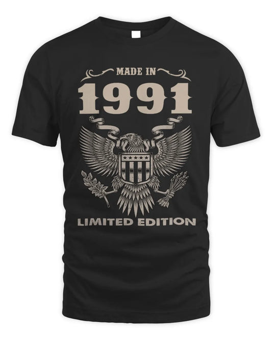 1991 HH89-K2 – Classic Birth Year Limited Edition T-Shirt - Unisex Standard T-Shirt - Black