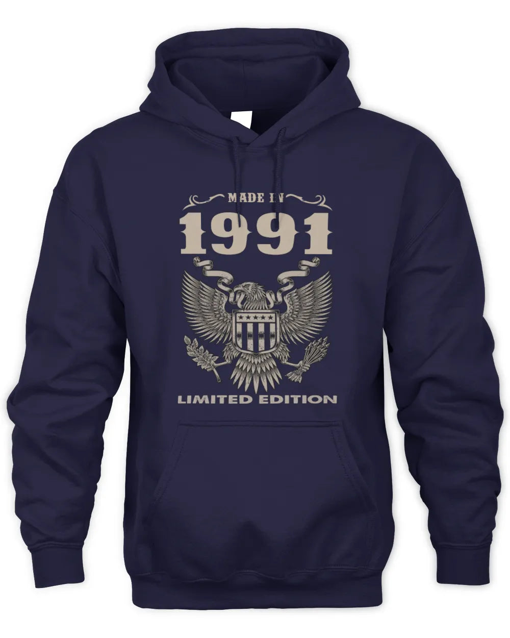 1991 HH89-K2 – Classic Birth Year Limited Edition T-Shirt - Unisex Hoodie - Navy
