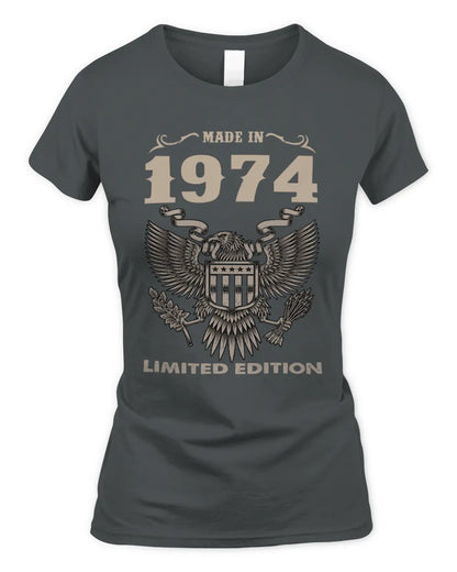1974 HH89-K2 – Classic Birth Year Limited Edition T-Shirt - Women's Standard T-Shirt - Charcoal