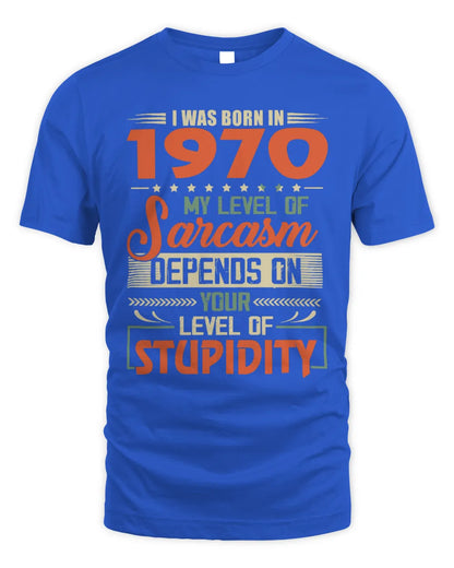 1970 HH89-K2 – Vintage Born to Be Sarcastic T-Shirt - Unisex Standard T-Shirt - Royal