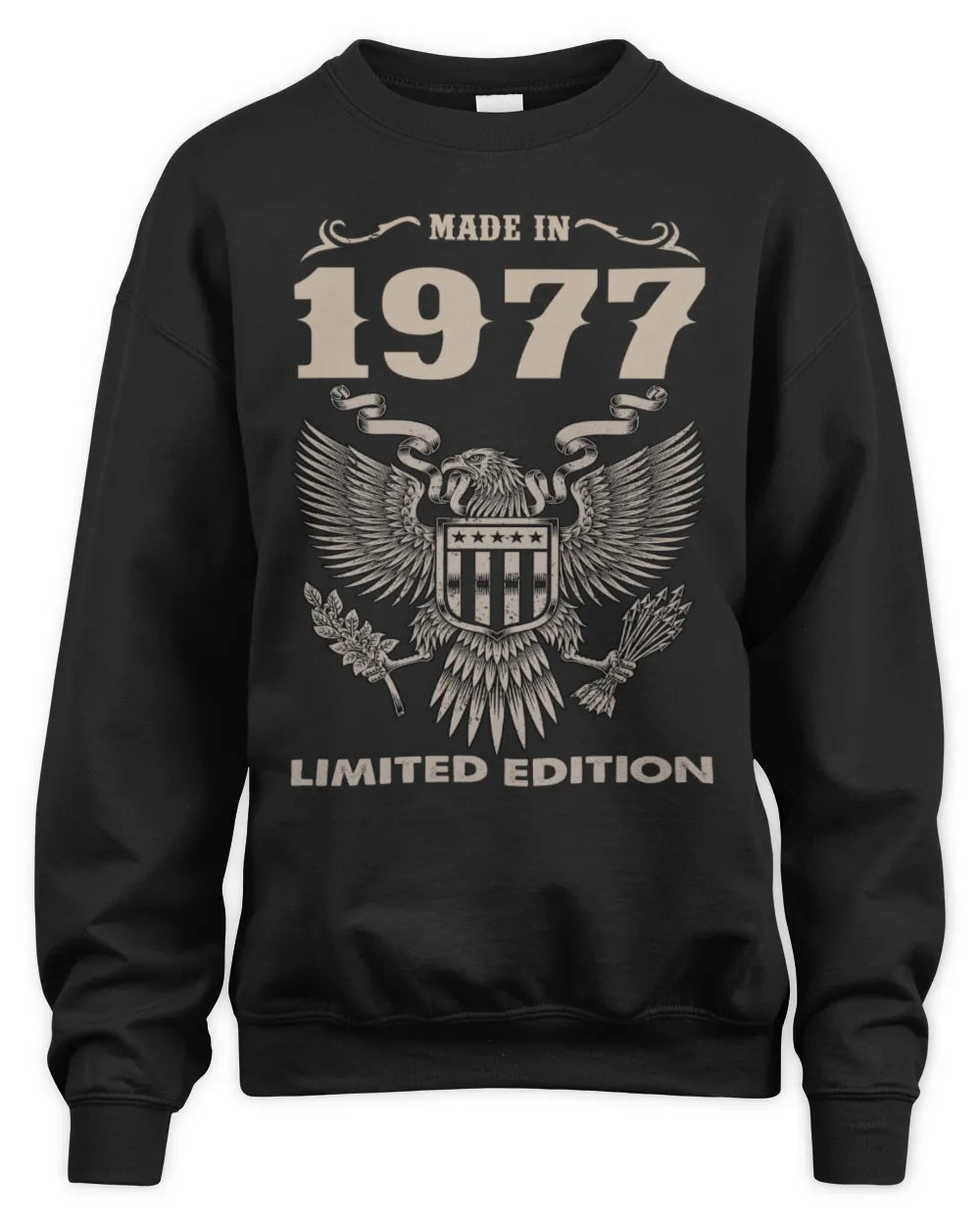 1977 HH89-K2 – Classic Birth Year Limited Edition T-Shirt - Unisex Sweatshirt - Black