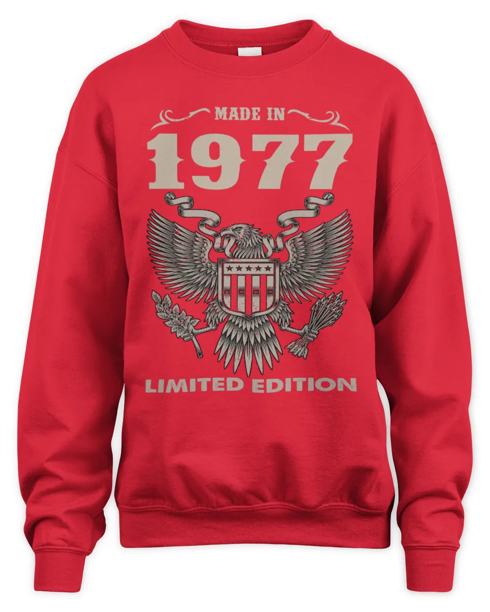 1977 HH89-K2 – Classic Birth Year Limited Edition T-Shirt - Unisex Sweatshirt - Red