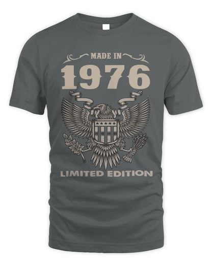 1976 HH89-K2 – Classic Birth Year Limited Edition T-Shirt - Unisex Standard T-Shirt - Charcoal