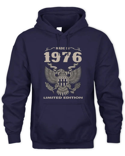 1976 HH89-K2 – Classic Birth Year Limited Edition T-Shirt - Unisex Hoodie - Navy