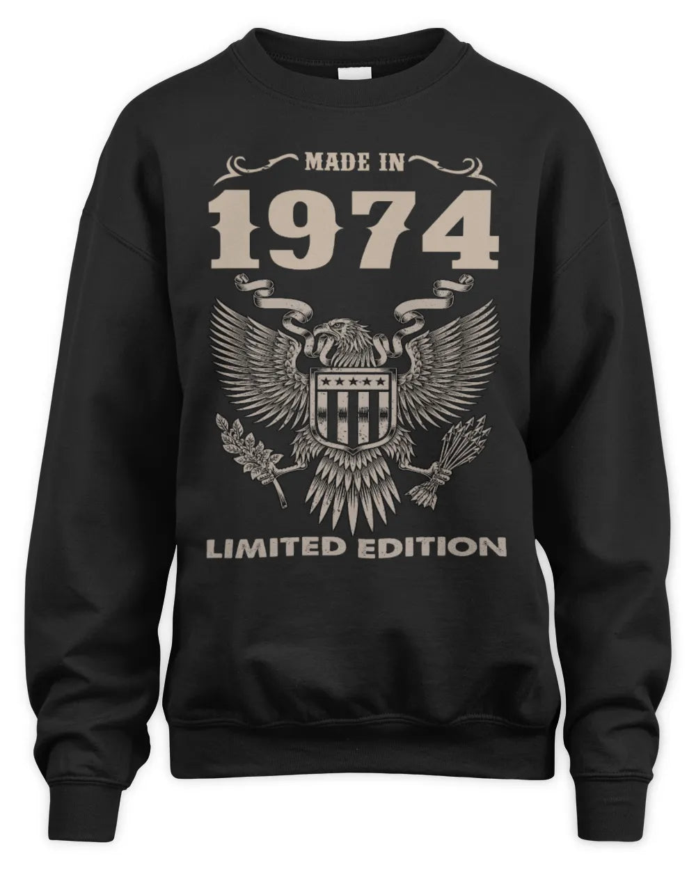 1974 HH89-K2 – Classic Birth Year Limited Edition T-Shirt - Unisex Sweatshirt - Black
