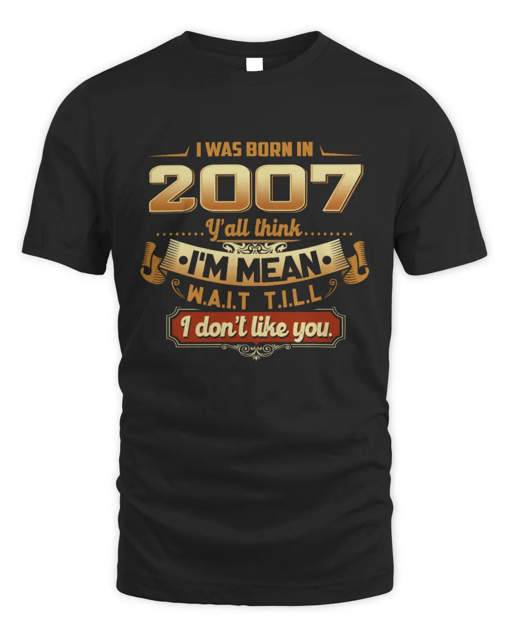 2007 HH89-K2 – Funny Birth Year Attitude Quote T-Shirt - Unisex Standard T-Shirt - Black