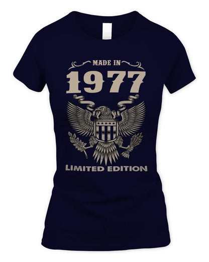 1977 HH89-K2 – Classic Birth Year Limited Edition T-Shirt - Women's Standard T-Shirt - Navy