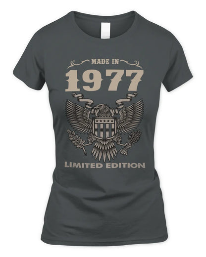 1977 HH89-K2 – Classic Birth Year Limited Edition T-Shirt - Women's Standard T-Shirt - Charcoal