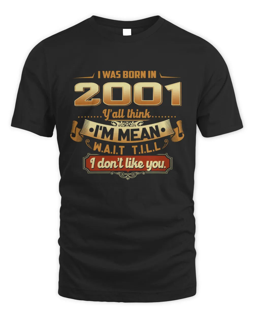 2001 HH89-K2 – Funny Birth Year Attitude Quote T-Shirt - Unisex Standard T-Shirt - Black