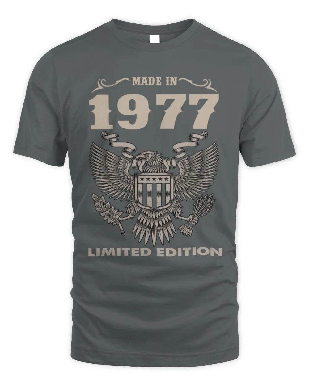 1977 HH89-K2 – Classic Birth Year Limited Edition T-Shirt - Unisex Standard T-Shirt - Charcoal