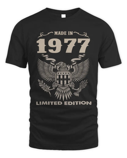 1977 HH89-K2 – Classic Birth Year Limited Edition T-Shirt - Unisex Standard T-Shirt - Black