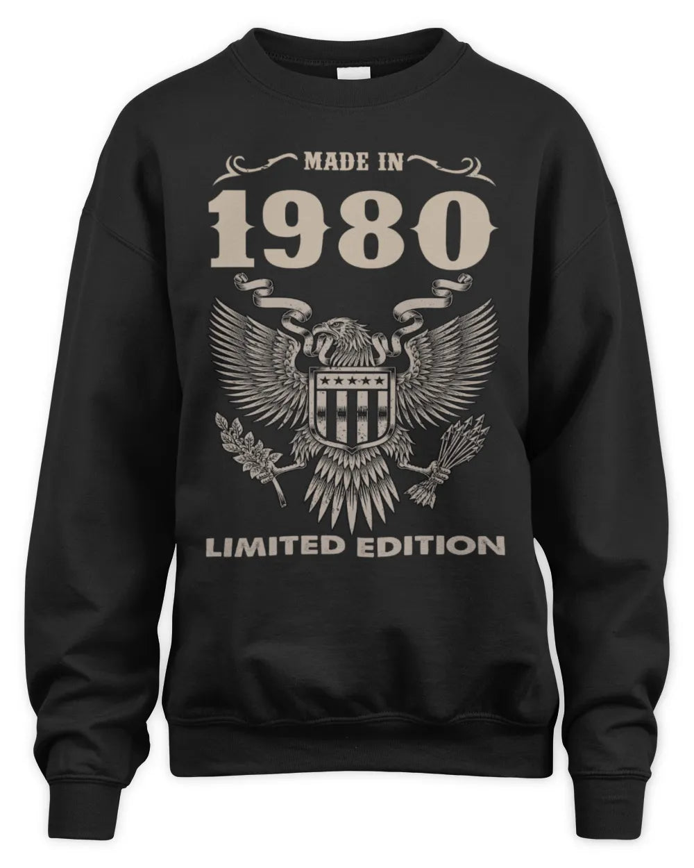 1980 HH89-K2 – Classic Birth Year Limited Edition T-Shirt - Unisex Sweatshirt - Black