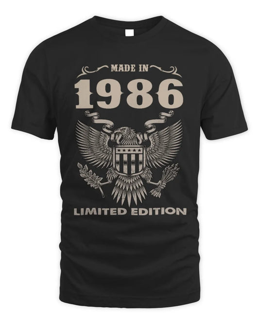 1986 HH89-K2 – Classic Birth Year Limited Edition T-Shirt - Unisex Standard T-Shirt - Black