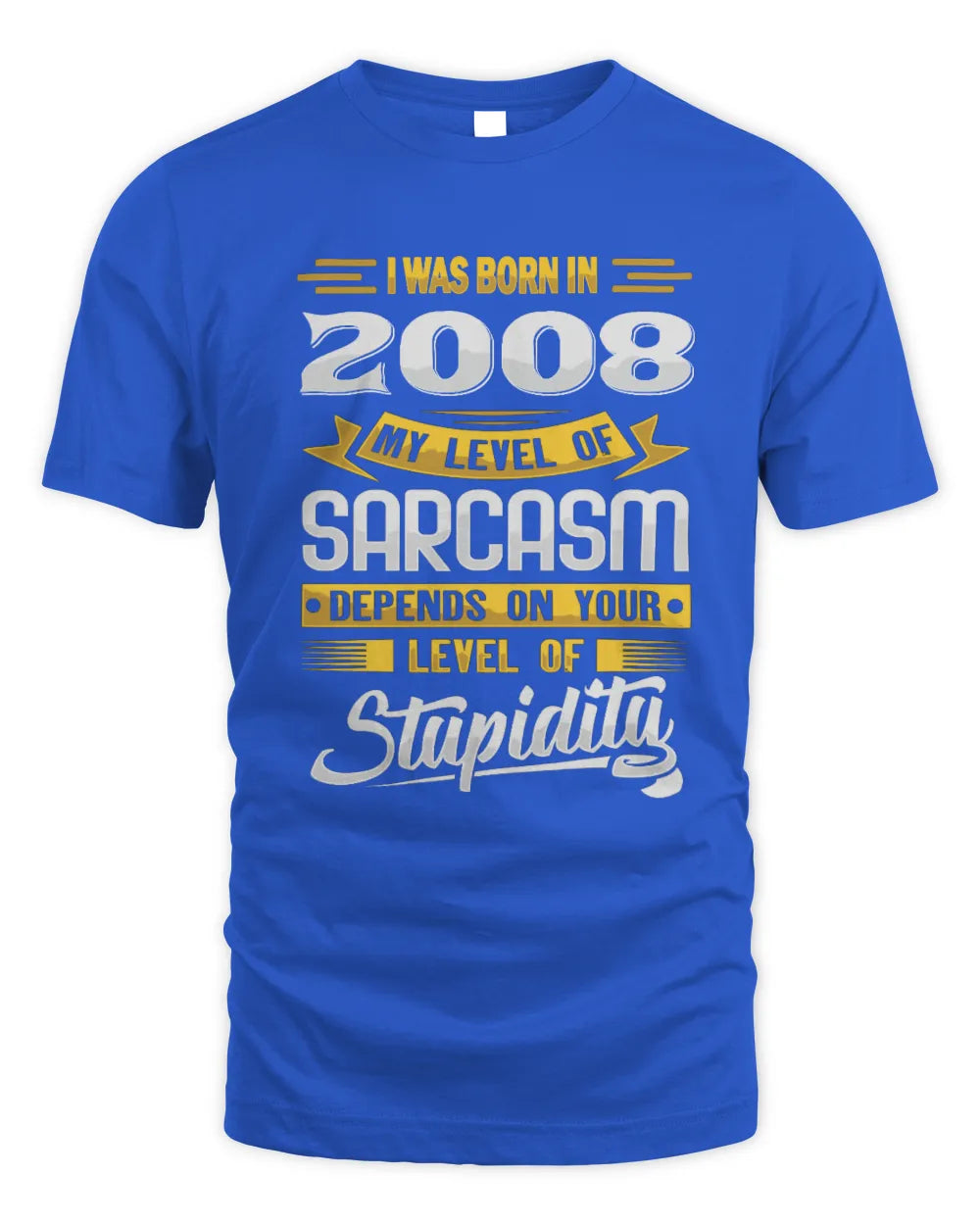 2008 HH88-K2 – Funny Birth Year Sarcasm Quote T-Shirt - Unisex Standard T-Shirt - Royal
