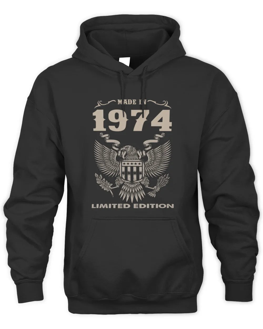 1974 HH89-K2 – Classic Birth Year Limited Edition T-Shirt - Unisex Hoodie - Black