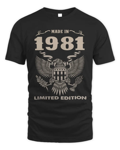 1981 HH89-K2 – Classic Birth Year Limited Edition T-Shirt - Unisex Standard T-Shirt - Black