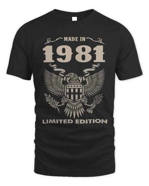 1981 HH89-K2 – Classic Birth Year Limited Edition T-Shirt - Unisex Standard T-Shirt - Black