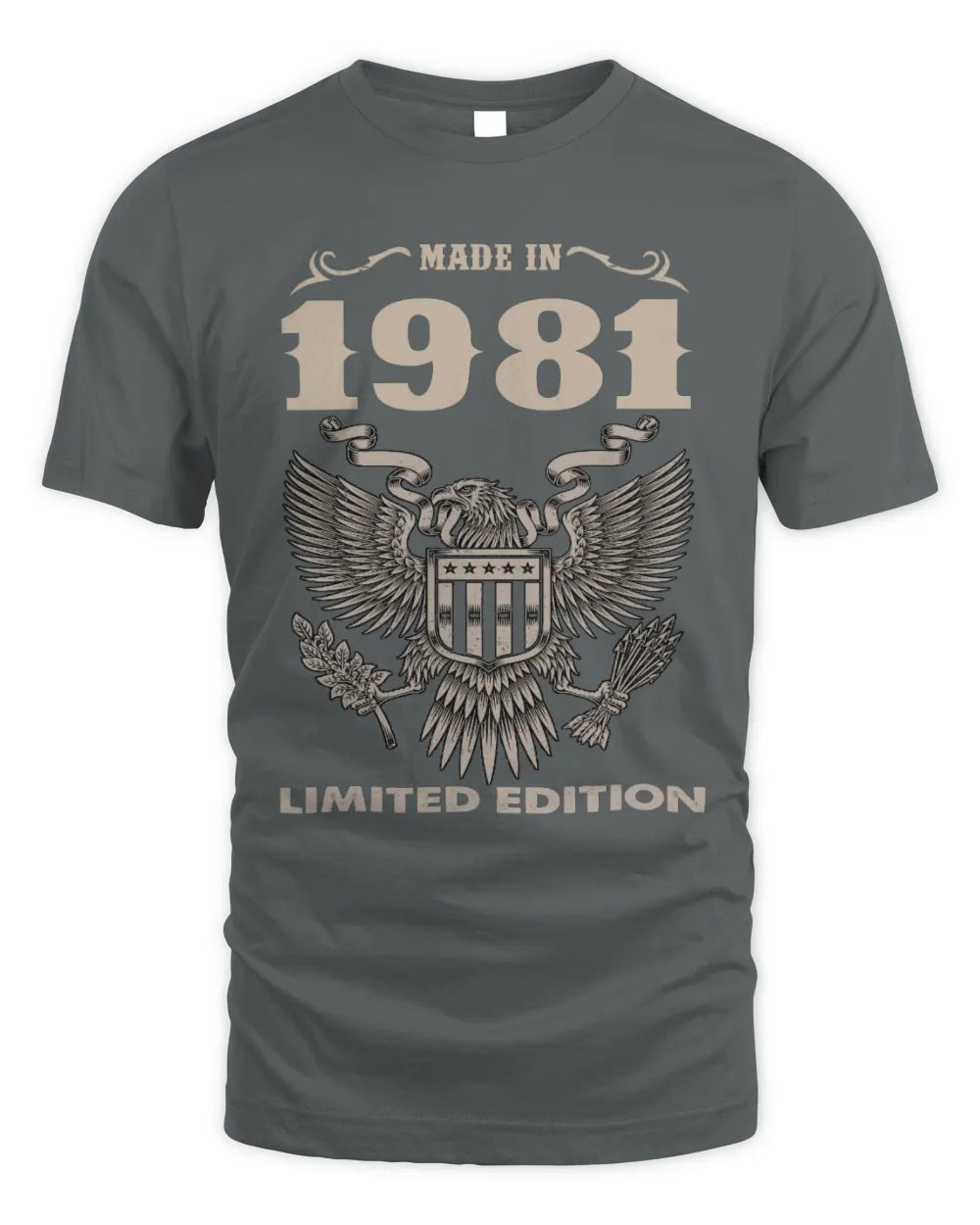 1981 HH89-K2 – Classic Birth Year Limited Edition T-Shirt - Unisex Standard T-Shirt - Charcoal