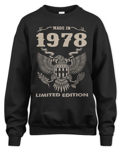 1978 HH89-K2 – Classic Birth Year Limited Edition T-Shirt - Unisex Sweatshirt - Black