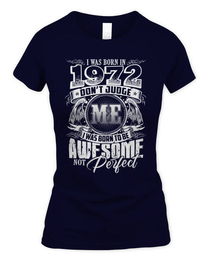 1972 HH89-K2 – Awesome Birth Year Quote T-Shirt - Women's Standard T-Shirt - Navy