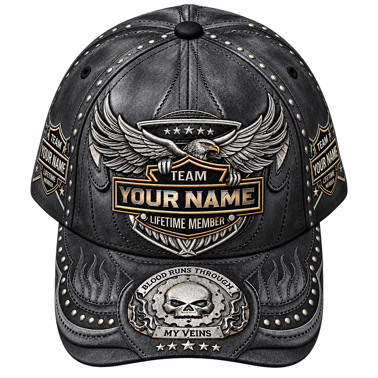 Full print 3D effect cap