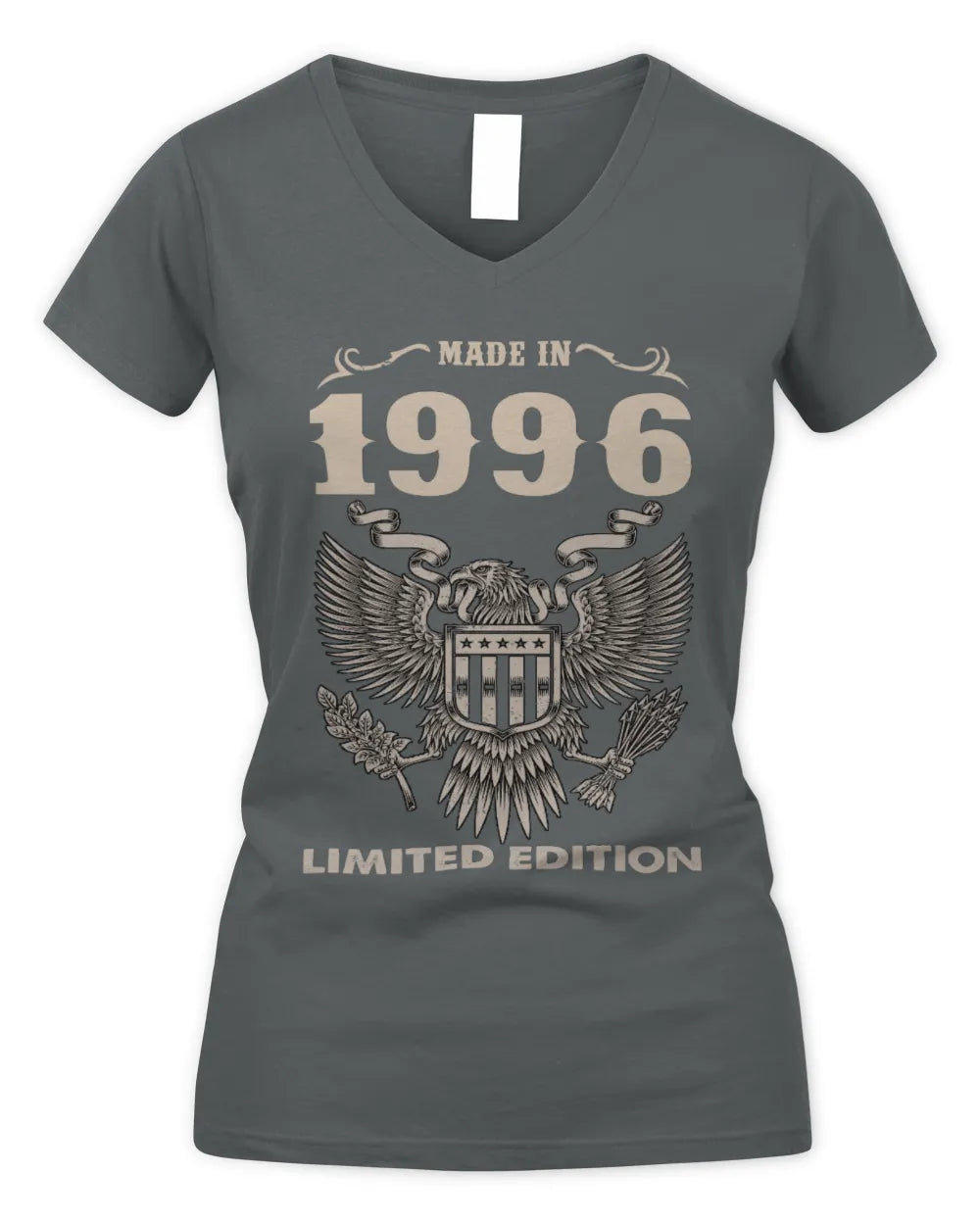 1996 HH89-K2 – Classic Birth Year Limited Edition T-Shirt - Women's V-Neck T-Shirt - Charcoal