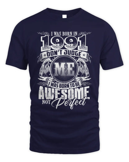 1991 HH89-K2 – Awesome Birth Year Quote T-Shirt - Unisex Standard T-Shirt - Navy