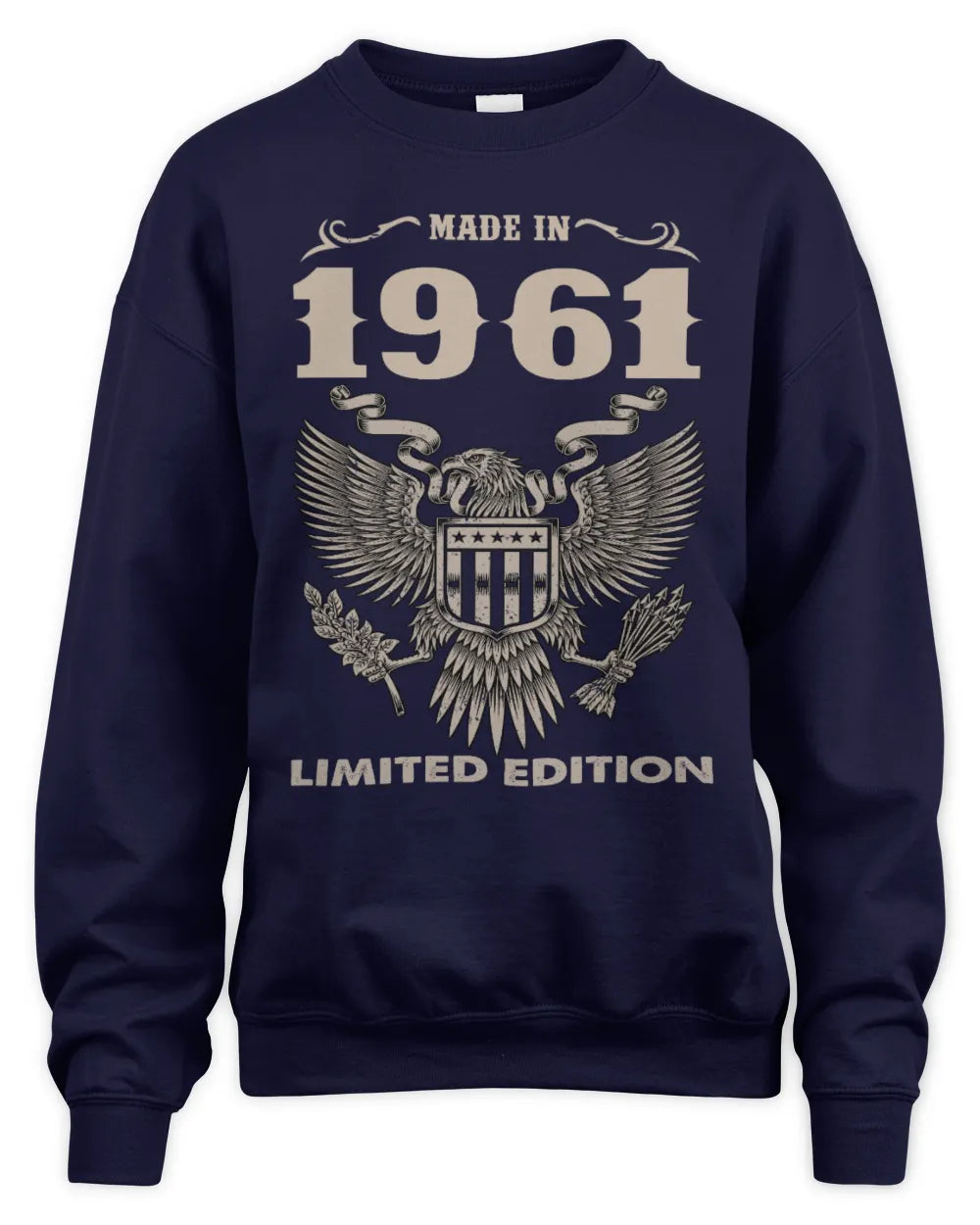 1961 HH89-K2 – Classic Birth Year Limited Edition T-Shirt - Unisex Sweatshirt - Navy