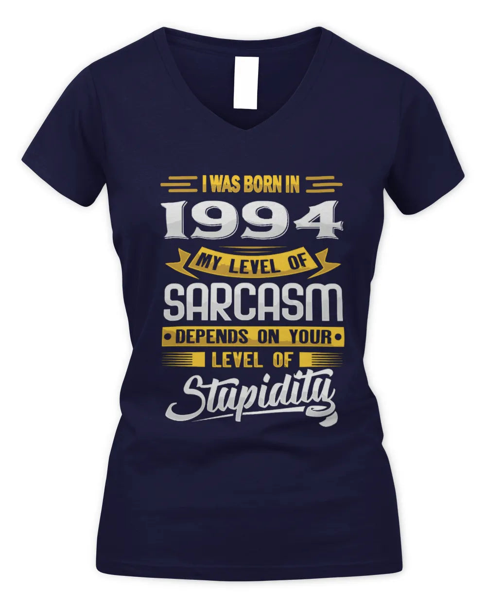 1994 HH88-K2 – Funny Birth Year Sarcasm Quote T-Shirt - Women's V-Neck T-Shirt - Navy