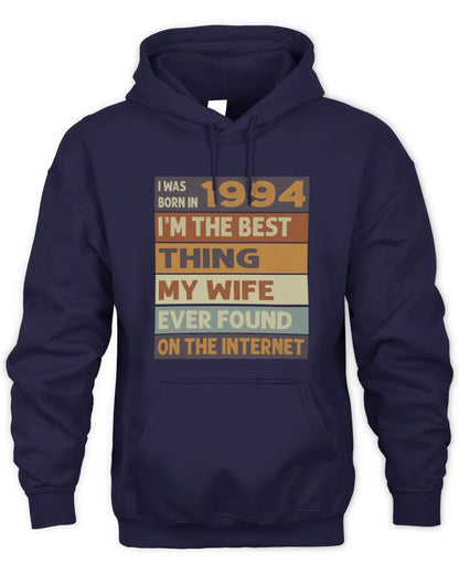 1994 HH89-K2 – Funny Birth Year Wife Quote T-Shirt - Unisex Hoodie - Navy