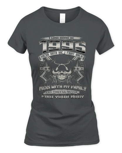 1995 HH89-K2 – T-shirt – Theme: "Birth Year – Family Always Protects" - Women's Standard T-Shirt - Charcoal