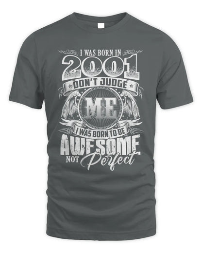 2001 HH89-K2 – Awesome Birth Year Quote T-Shirt - Unisex Standard T-Shirt - Charcoal