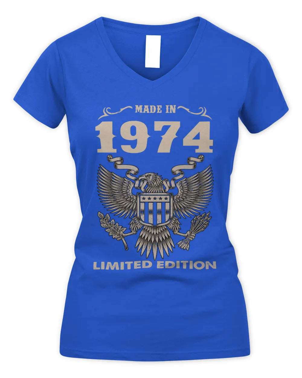 1974 HH89-K2 – Classic Birth Year Limited Edition T-Shirt - Women's V-Neck T-Shirt - Royal