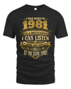 1981 HH89-K2 – Funny Birth Year Multitasker Quote T-Shirt