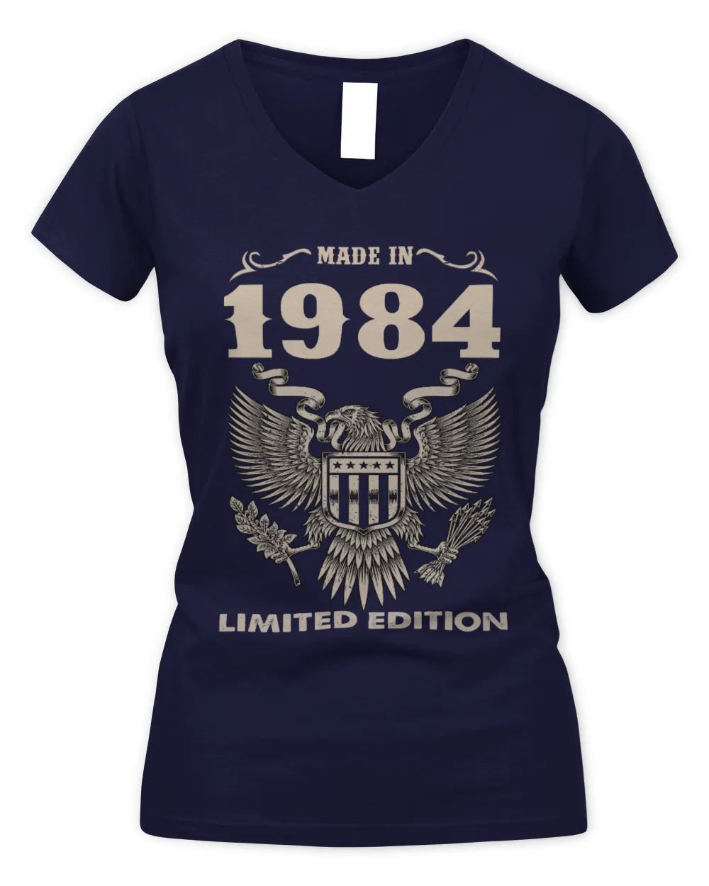 1984 HH89-K2 – Classic Birth Year Limited Edition T-Shirt - Women's V-Neck T-Shirt - Navy