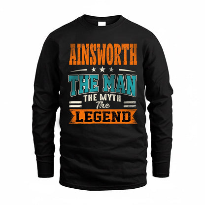 AINSWORTH HH F007 The Man The Myth The Legend Personalized Shirt – Gift for Men