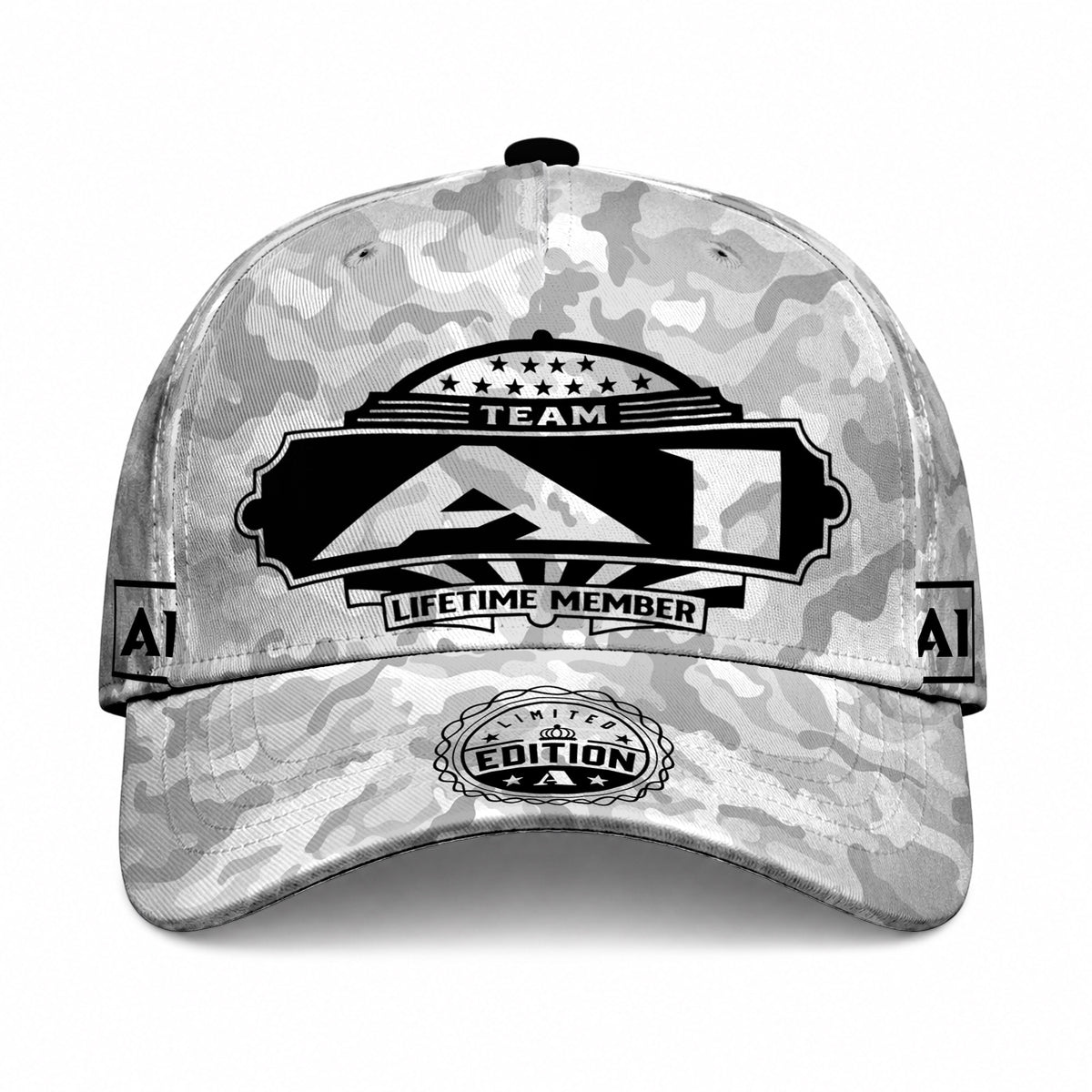 AI TC01 HH79 Team Your Name Hat, Personalized Camo Baseball Cap, Custom Family Gift, Gift for Him Her