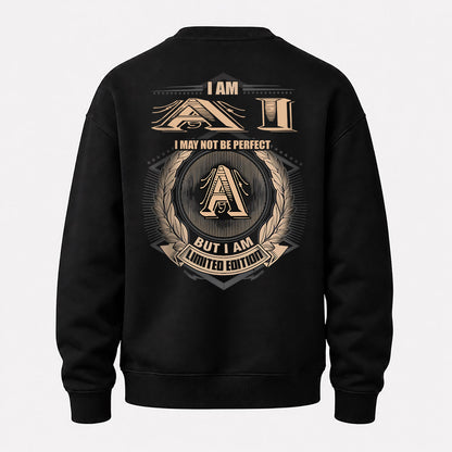 AI 2K-101–Personalized Name Quote Apparel “I Am NAME May Not Be Perfect But I Am Limited Edition”
