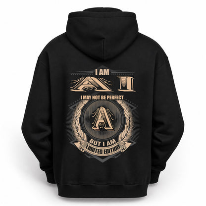 AI 2K-101–Personalized Name Quote Apparel “I Am NAME May Not Be Perfect But I Am Limited Edition”