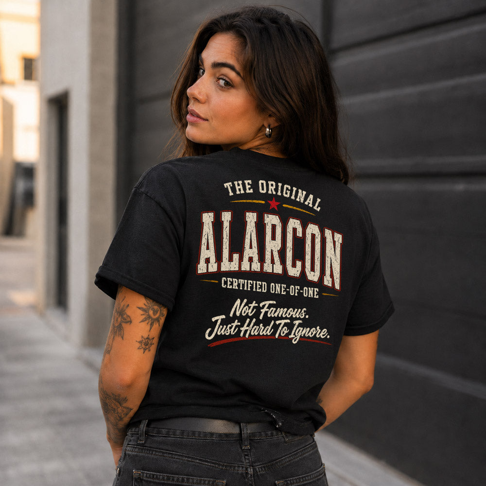ALARCON W65-F6-168 – Personalized Original Issue Apparel “The Original NAME Certified One-of-One"