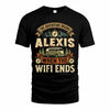 ALEXIS TT898-K6-229 – Personalized Funny Camping Quote Apparel “The Adventure Begins When The WiFi Ends”