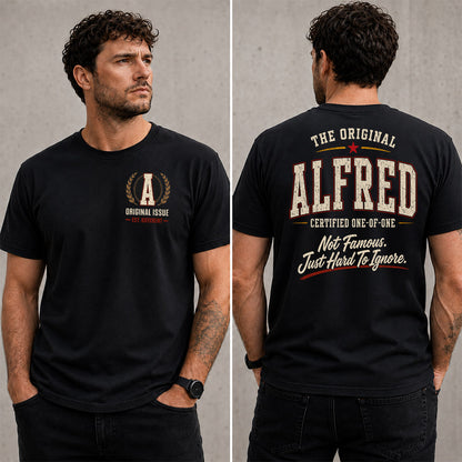 ALFRED W65-F6-168 – Personalized Original Issue Apparel “The Original NAME Certified One-of-One"